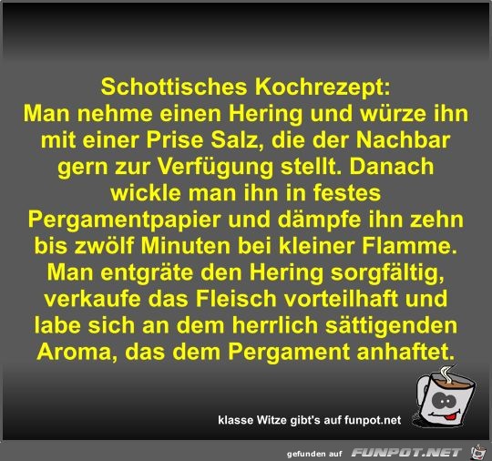 Schottisches Kochrezept Schottisches Kochrezept
