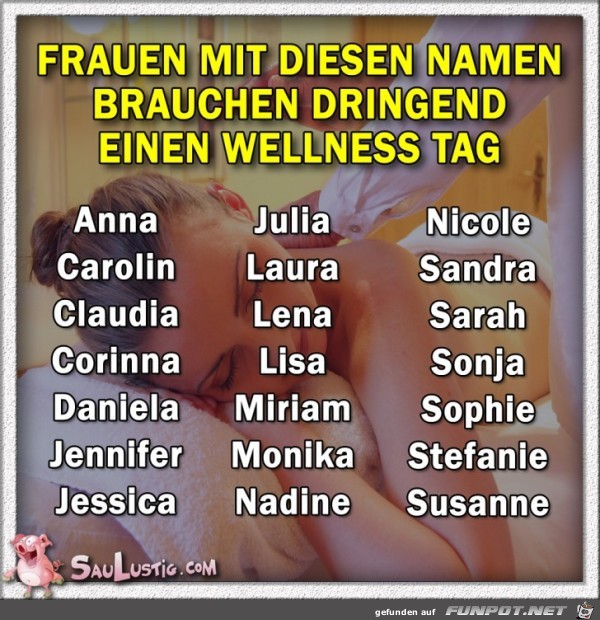 Brauchen einen Wellness Tag Brauchen einen Wellness Tag