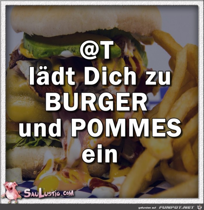 Burger und Pommes