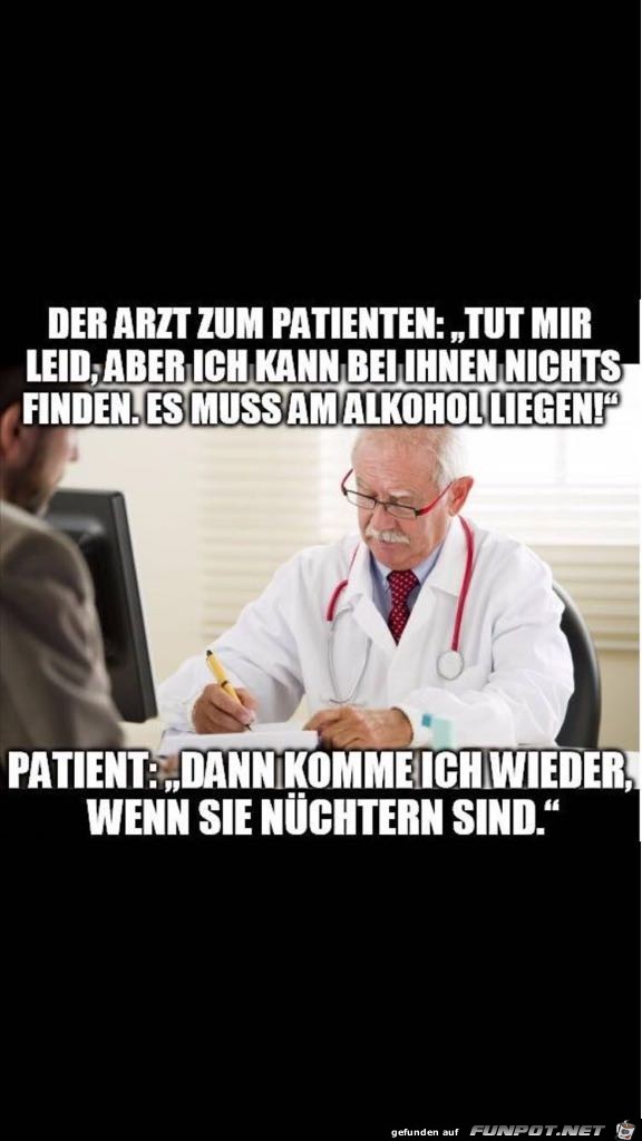 Arzt zum Patienten: