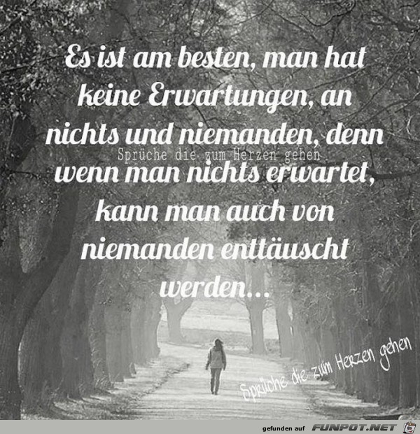 Keine Erwartungen Keine Erwartungen