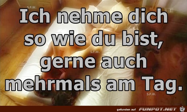 Ich nehme dich so wie Ich nehme dich so wie