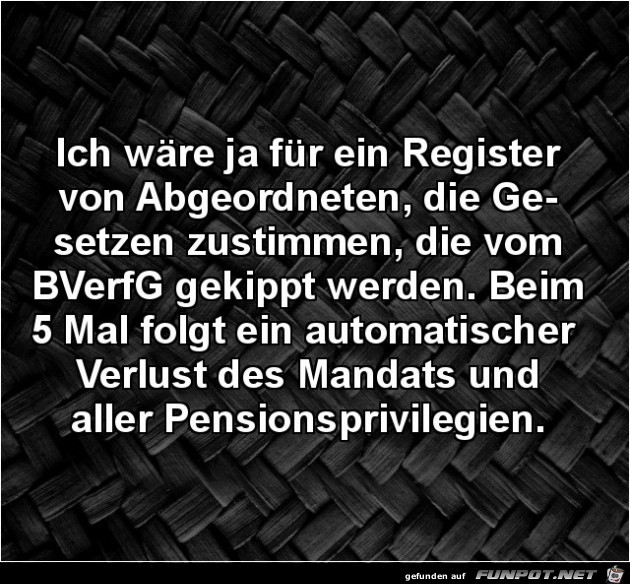 ein Register fr Abgeordnete.....