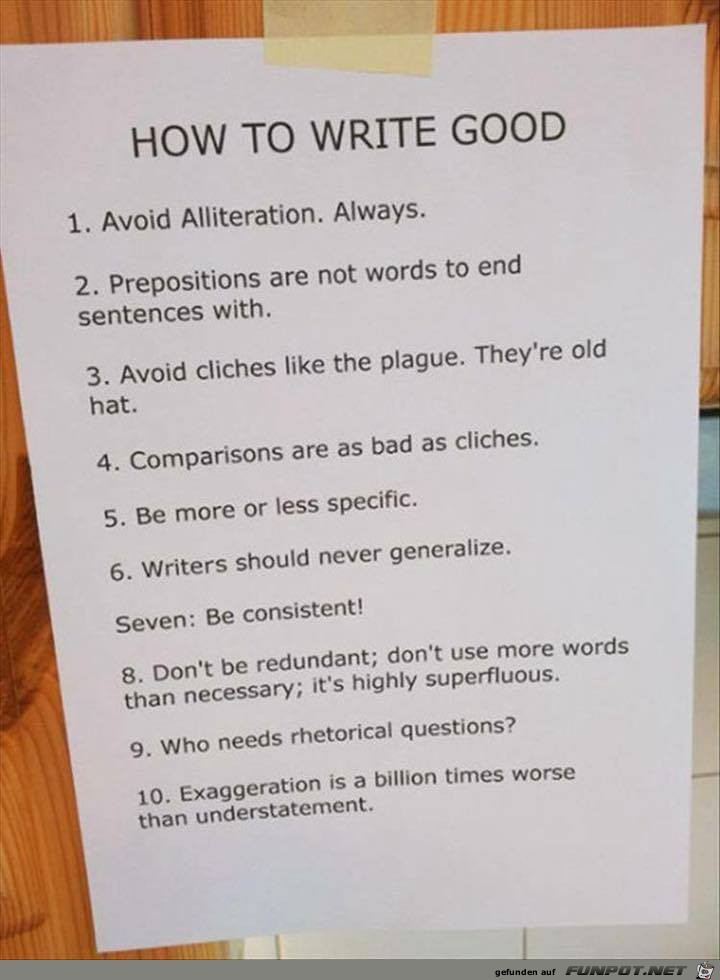 how to write good
