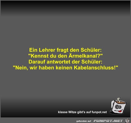 Ein Lehrer fragt den Schüler Ein Lehrer fragt den Schüler
