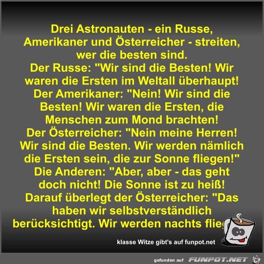 Drei Astronauten - ein Russe Drei Astronauten - ein Russe