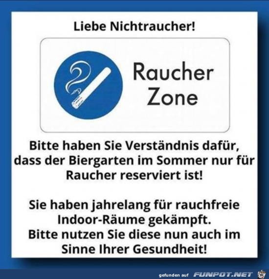 Raucher Zone.