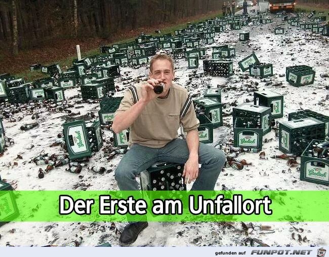Der erste am Unfallort Der erste am Unfallort
