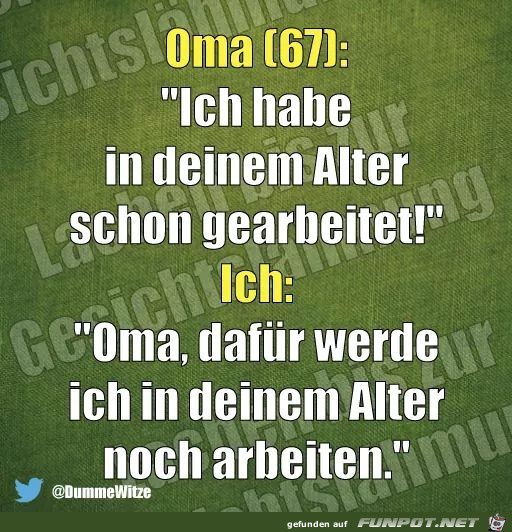 Gespräch mit meiner Oma Gespräch mit meiner Oma
