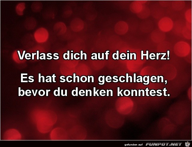 verlass dich auf den Herz verlass dich auf den Herz