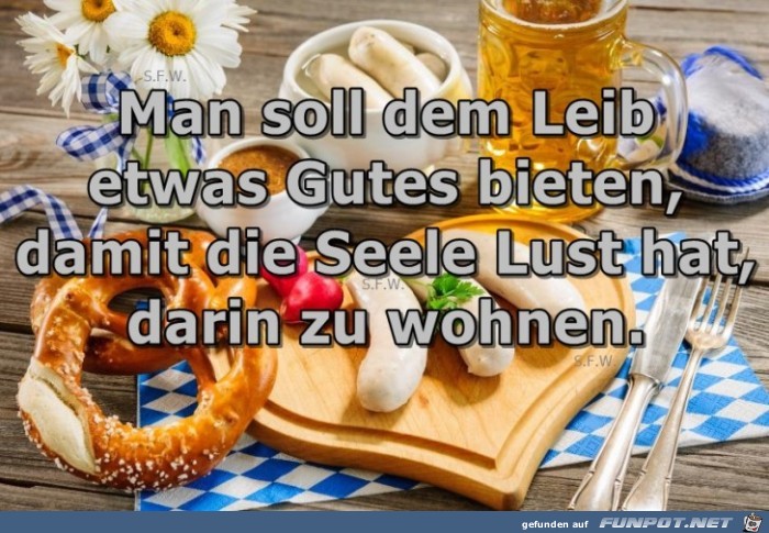 Man soll dem Leib