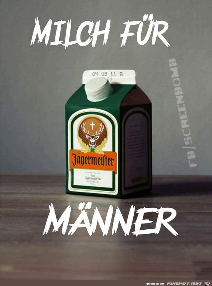 Milch fuer Maenner Milch fuer Maenner