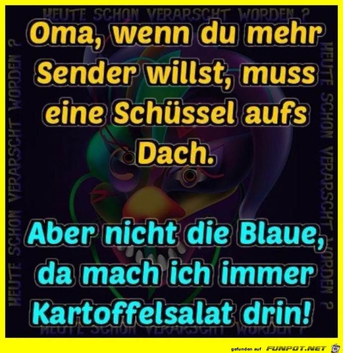 Schüssel auf dem Dach Schüssel auf dem Dach