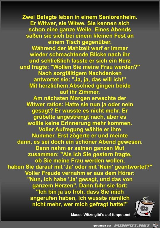 Zwei Betagte leben in einem Seniorenheim Zwei Betagte leben in einem Seniorenheim