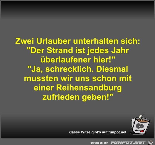 Zwei Urlauber unterhalten sich Zwei Urlauber unterhalten sich