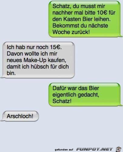 Schatz leih mir 10€ Schatz leih mir 10€