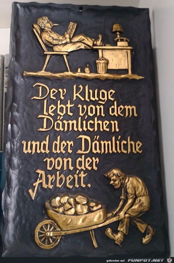 Der Kluge lebt von den Dmlichen