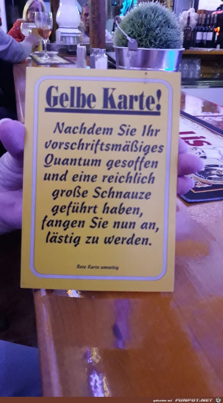 Gelbe Karte Gelbe Karte