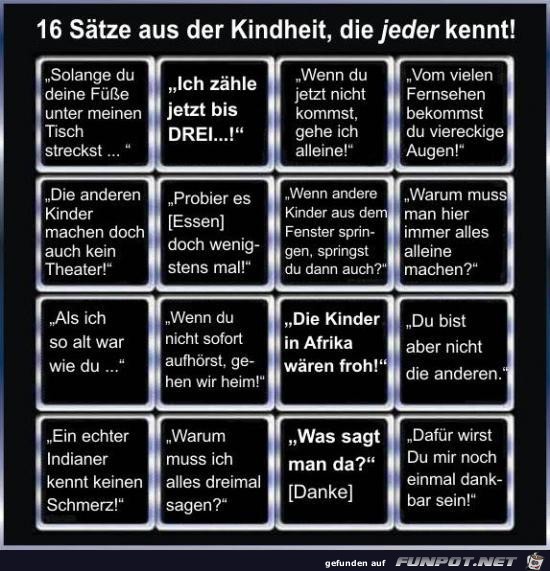 16 Saetze aus der Kindheit