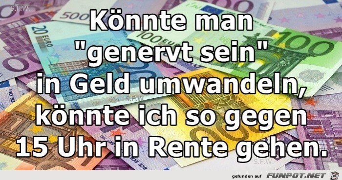 Koennte man genervt sein