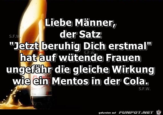 Liebe Maenner der Satz