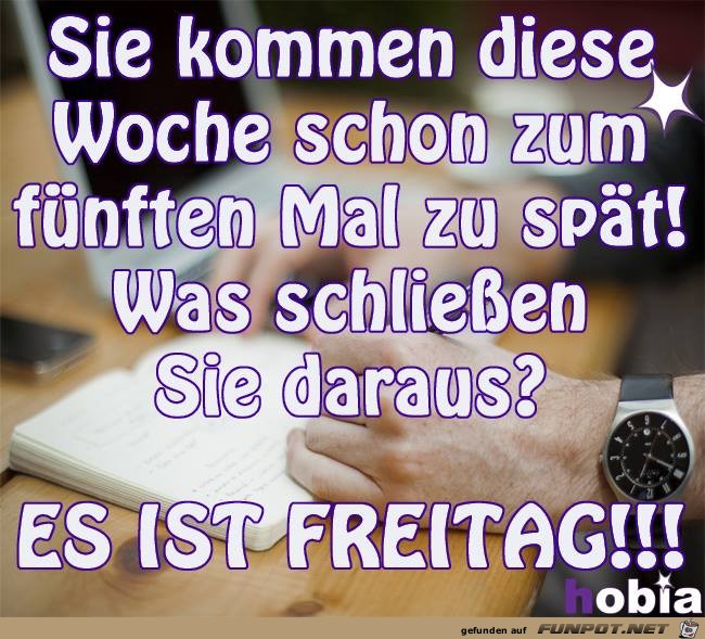 Diese Woche schon zum fuenften mal Diese Woche schon zum fuenften mal