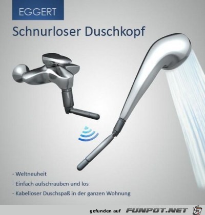 Schnurloser Duschkopf Schnurloser Duschkopf