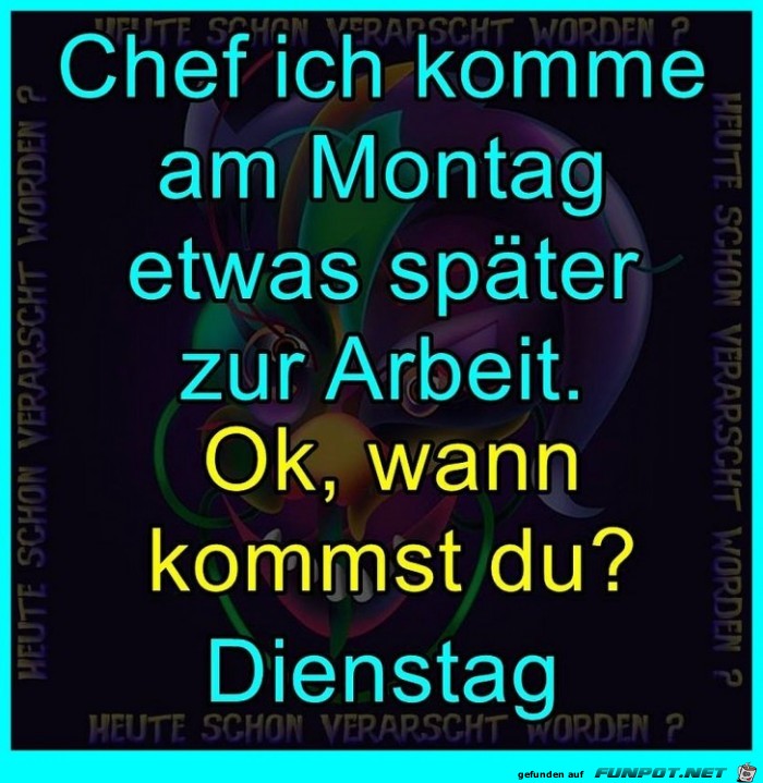 Komme etwas später Komme etwas später