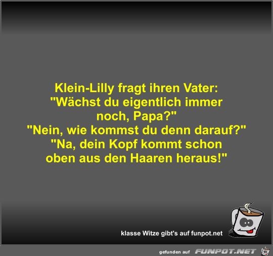 Klein-Lilly fragt ihren Vater Klein-Lilly fragt ihren Vater
