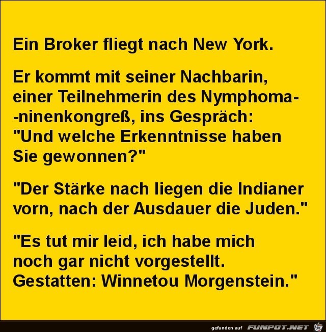 ein Broker fliegt nach New York,.... ein Broker fliegt nach New York,....