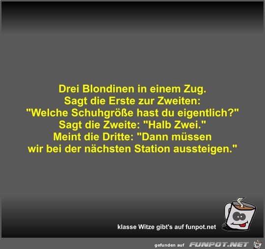 Drei Blondinen in einem Zug