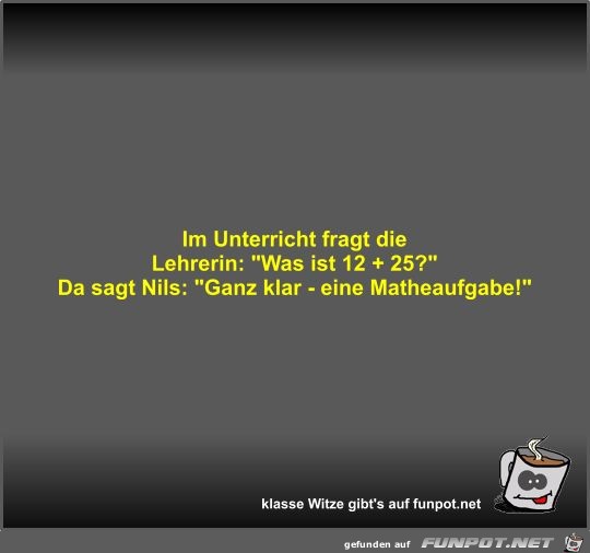Im Unterricht fragt die Lehrerin Im Unterricht fragt die Lehrerin
