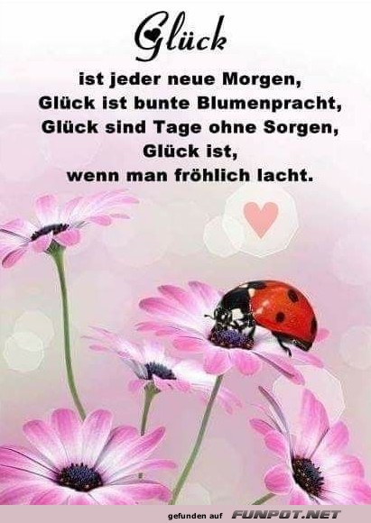 glueck ist jeder neuer morgen