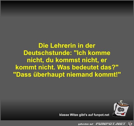 Die Lehrerin in der Deutschstunde Die Lehrerin in der Deutschstunde