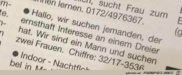 Ernsthaftes Interesse an einem Dreier Ernsthaftes Interesse an einem Dreier