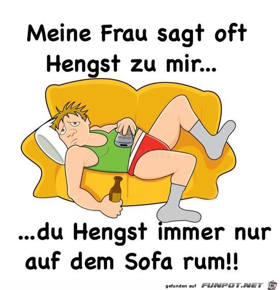 meine Frau sagt oft zu mir:.....