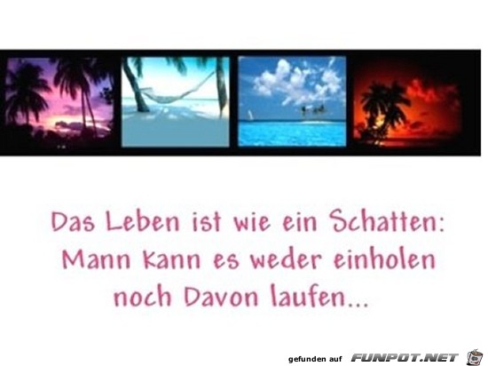 das Leben ist wie ein Schatten,.... das Leben ist wie ein Schatten,....