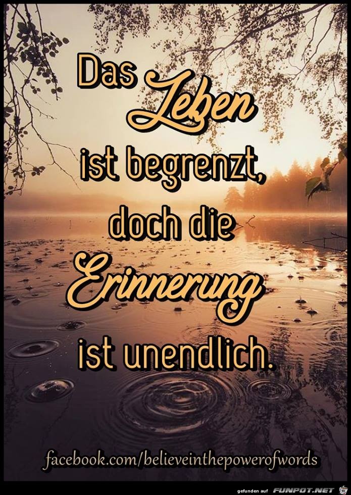 Das Leben ist begrenzt