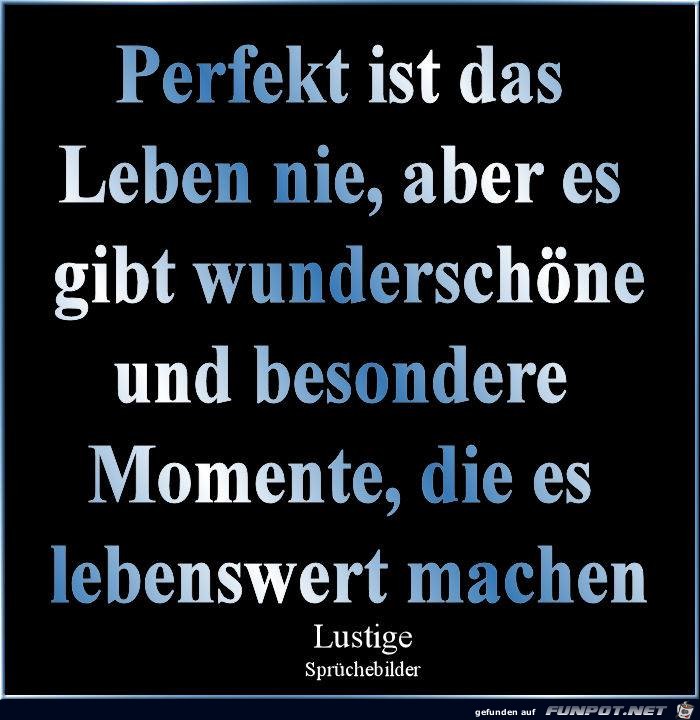 Perfekt ist das Leben nie Perfekt ist das Leben nie