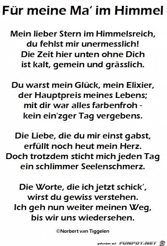 Für meine Ma im Himmel 2018 Für meine Ma im Himmel 2018