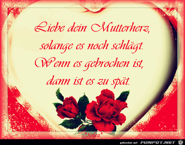 liebe das Mutterherz solange es schlägt.... liebe das Mutterherz solange es schlägt....