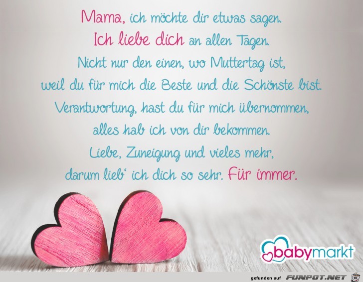 Mama, ich mchte dir etwas sagen:.