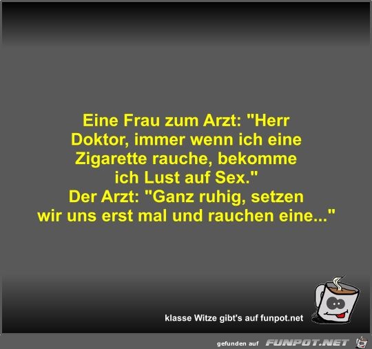 Eine Frau zum Arzt