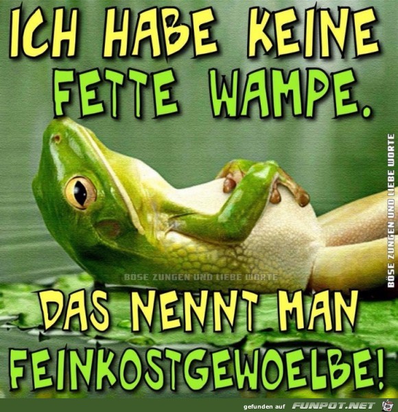 Hab keine fette Wampe