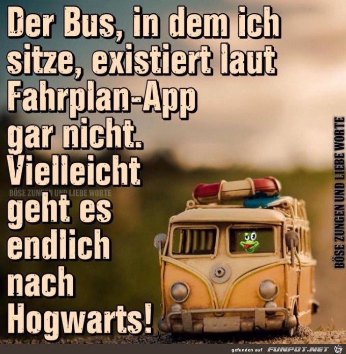 Der Bus in dem ich sitze