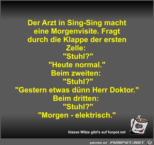 Der Arzt in Sing-Sing macht eine Morgenvisite Der Arzt in Sing-Sing macht eine Morgenvisite