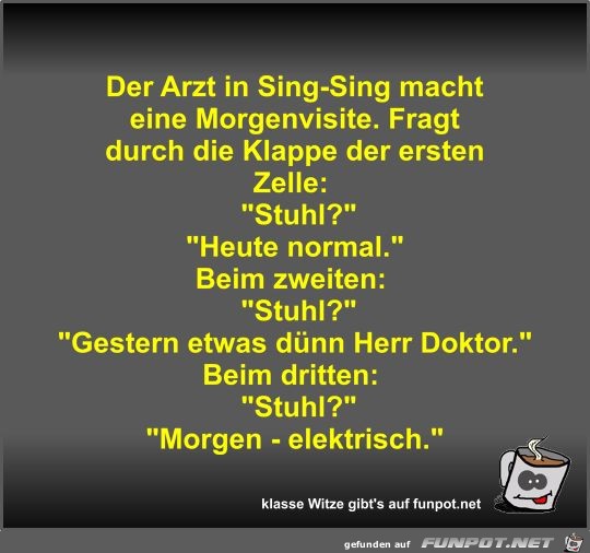 Der Arzt in Sing-Sing macht eine Morgenvisite