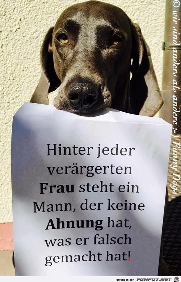 Hinter jeder verärgerten Frau steht.... Hinter jeder verärgerten Frau steht....