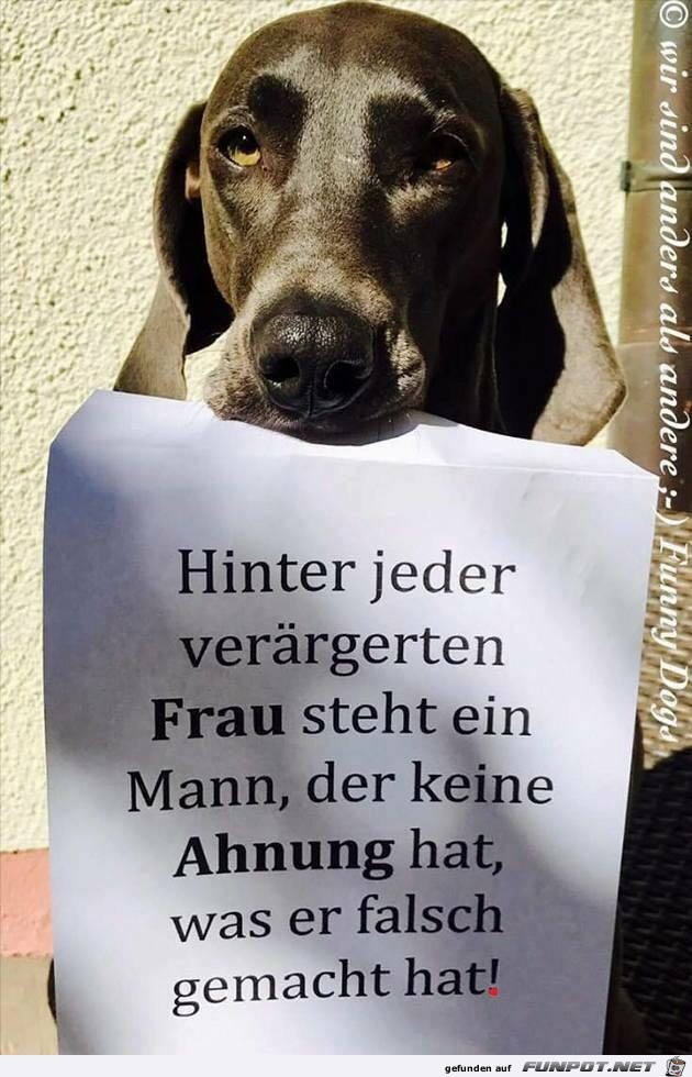 Hinter jeder verrgerten Frau steht....