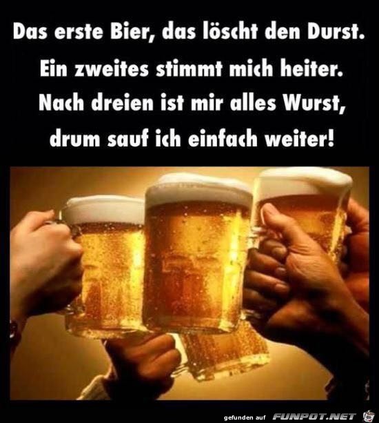 Das erste Bier